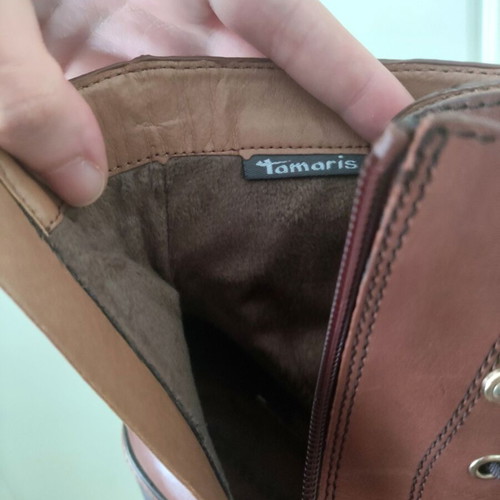 Tamaris ankle boots like new, genuine leather, size 38, brown