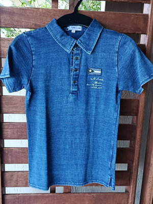 Polo Shirt Look at me denim look size 8 like new