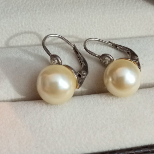 Silver 925 earrings with pearl
