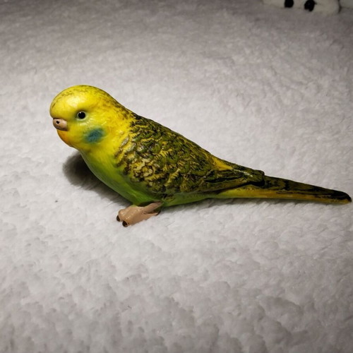Green Budgie Schleich 14408 vintage 7 cm used