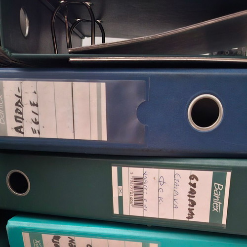 Filing binders like new, pack of 20 for A4 paper, green blue black