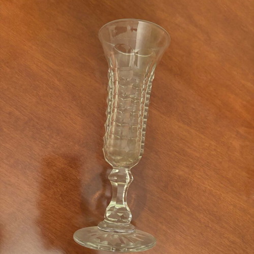 Vintage crystal vases like new, set of 2, height 17cm