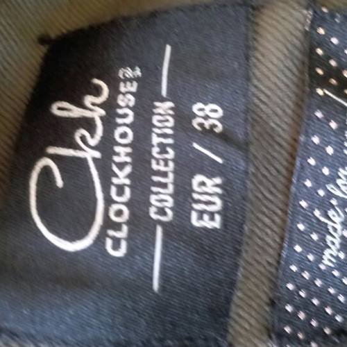 Clockhouse khaki jacket medium like new with waist drawstring
