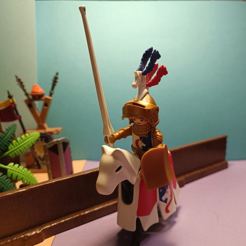 Playmobil 4437 and 3287 Barbarian Ambush Jousting Tournament lot used