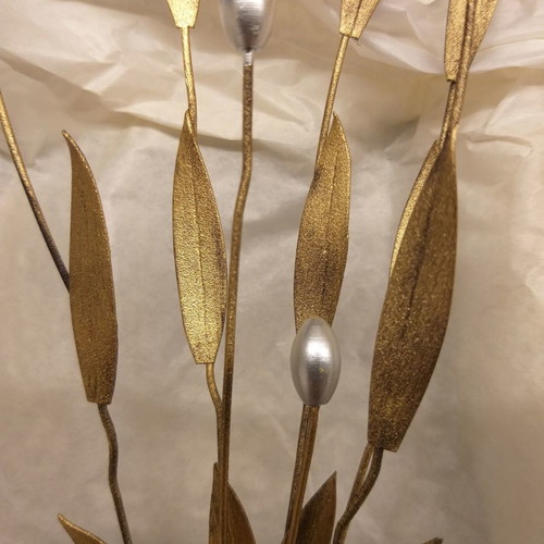 Handmade bronze olive branch new from Tanagra