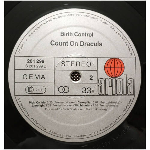 Birth Control Count On Dracula 1980 δίσκος βινυλίου