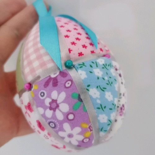 Easter Handmade Patchwork Egg 10cm