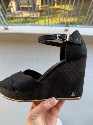 Tommy Hilfiger platform shoes used, black, size 40