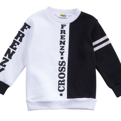 FRENZY sweatshirt for boy 4 years old, new, white and black
