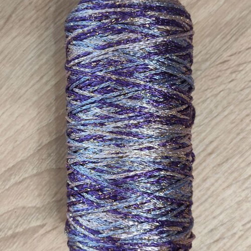 Metallic Thread knitting yarn with iridescent thread, black, gray, purple, pink new