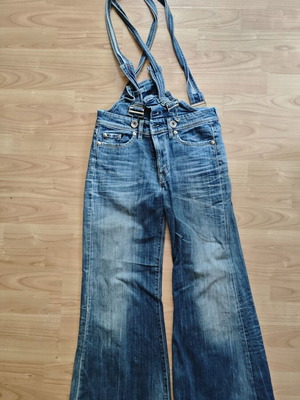 Nolita denim bell-bottom jumpsuit size XS like new, blue