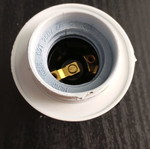 E27 compatible power socket lamp holder, white