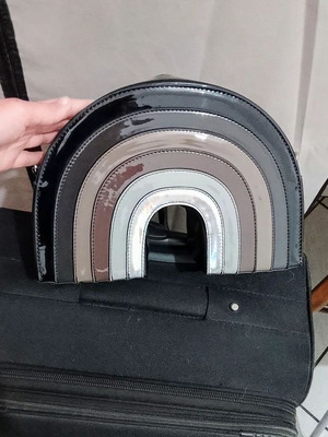 Backpack Killstar Moonbow μεταχειρισμένο, λουστρίνι μαύρο και καφέ