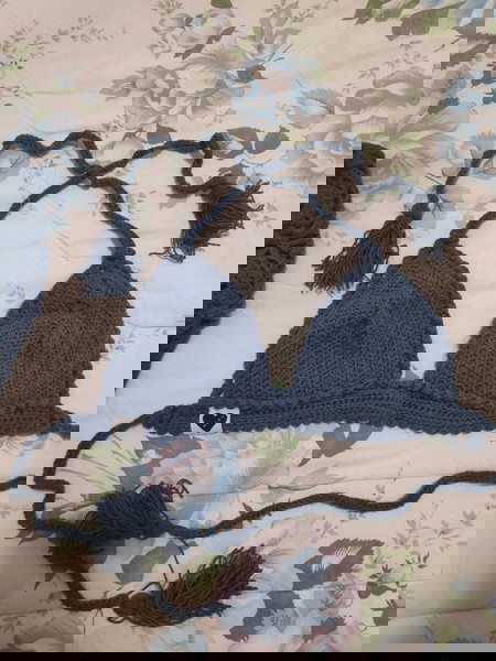 Μαγιό μπικίνι mums handmade navy χρώμα small