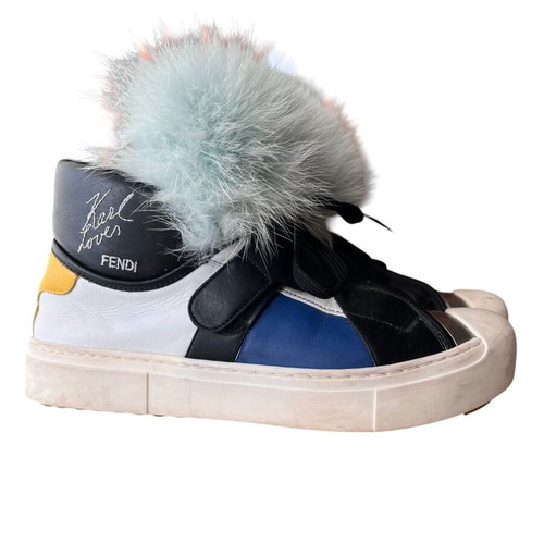 Fendi Karlita sneakers used, size 37, white and black