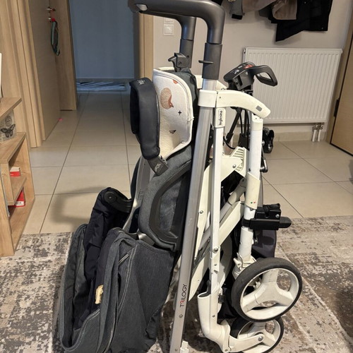 Inglesina Trilogy baby stroller used with footmuff and car seat