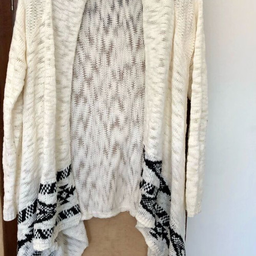 White knitted cardigan like new, size L