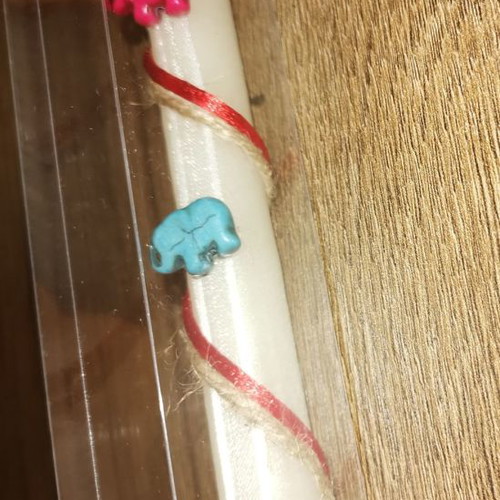 Easter candle with elephants
