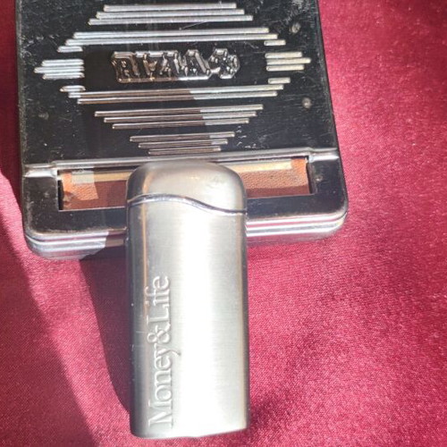 Rizla device and gas lighter like new, matte inox