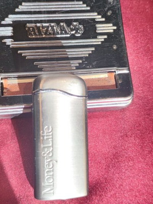 Rizla device and gas lighter like new, matte inox