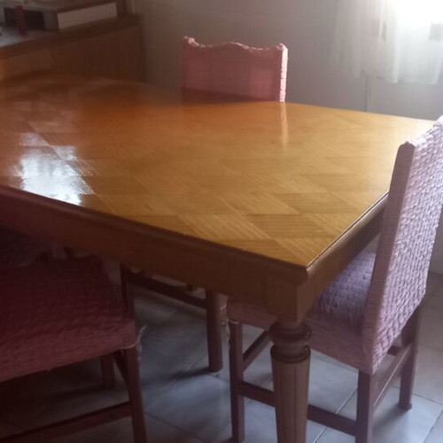 Handmade dining set with 4 chairs
