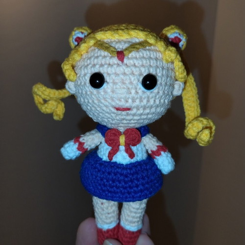 Sailor Moon Crochet Figure new, handmade with details