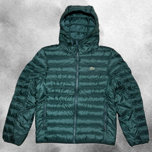 Lacoste Puffer Jacket green brand new with hood