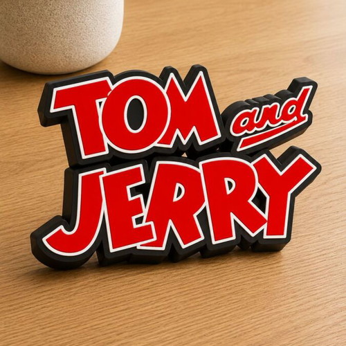 Tom and Jerry Logo 3D printed, new, 20cm