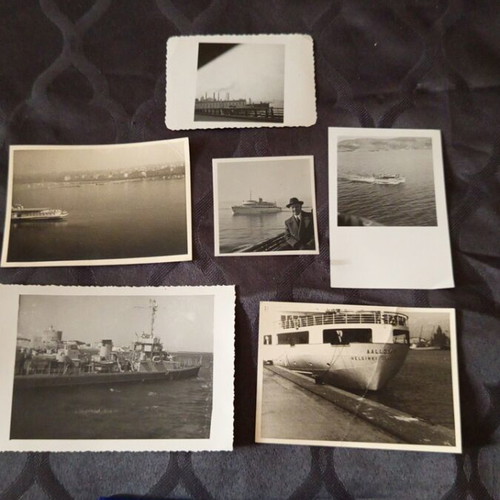 Old photos of ships used, set of six