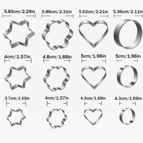 Set of 12 stainless steel cookie cutters Spices Bazaar new