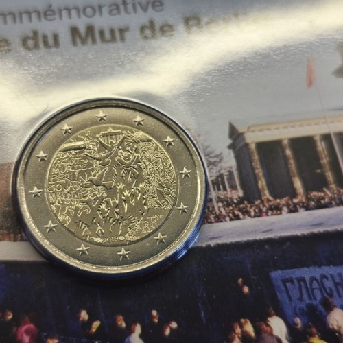 2 Euro France 2019 commemorative coin, new, Berlin Wall anniversary