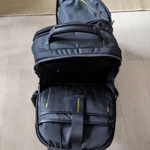 Mandarina Duck men's backpack used, black color