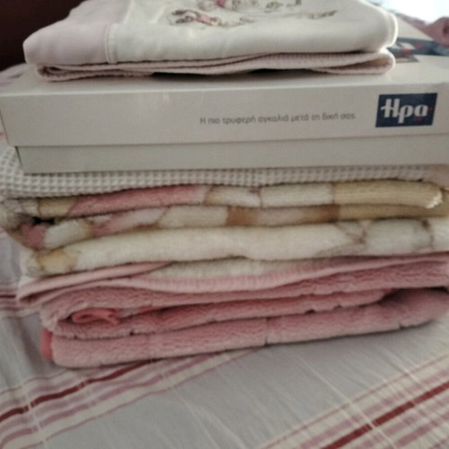 Baby blankets fleece and piqué pack of 7 like new