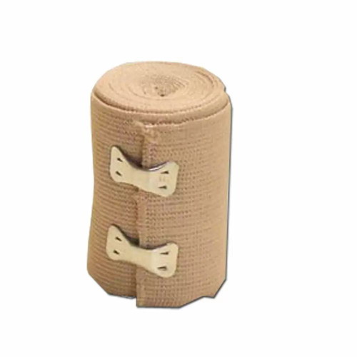 Elastic fabric bandage 10cm x 1.15m new with 2 clips