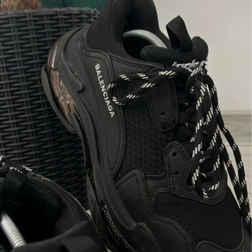 Balenciaga Triple S used black sneakers size 44