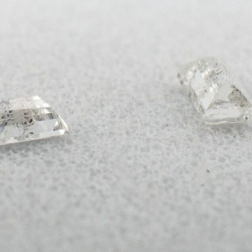 Tapered Baguette Diamonds used, matching pair 0.11 CTW