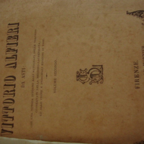Tragedie Vittorio Alfieri Da Asti volume two used