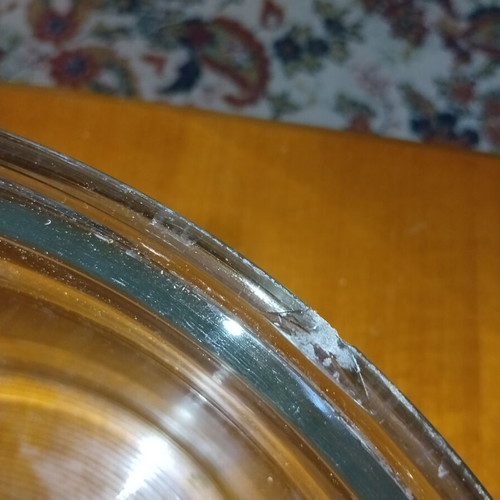 Pyrex bowl used, diameter 33 cm height 17 cm for robot