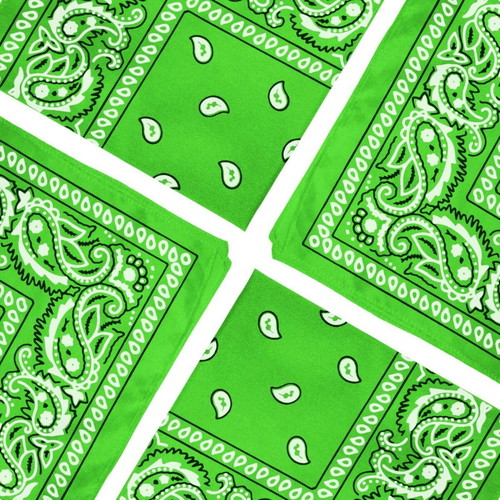 Bandana hip hop style light green cotton square scarf