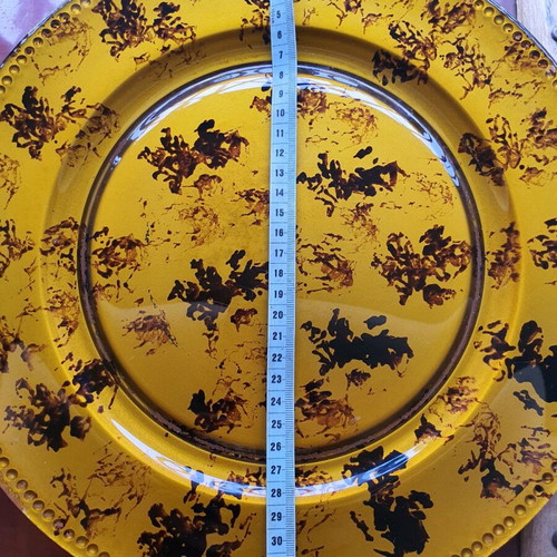 Glass serving platter like new, beautiful