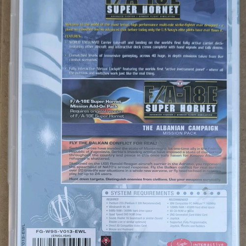 F/A-18 Super Hornet PC CD-ROM like new