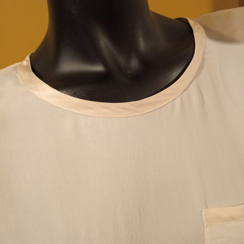 Nuova Citta vintage silk blouse 1995, white beige