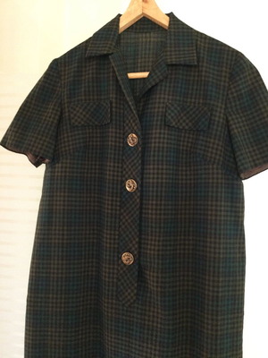 Φόρεμα μαλλινό μεταχειρισμένο, vintage, μέγεθος M/L, πράσινο