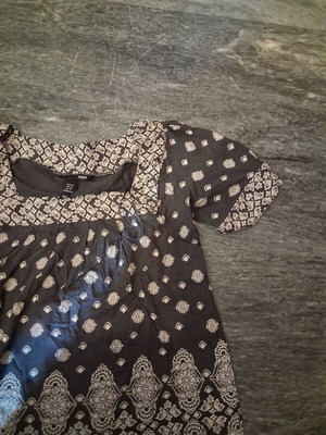 Boho blouse H&M like new, white and purple, size XS