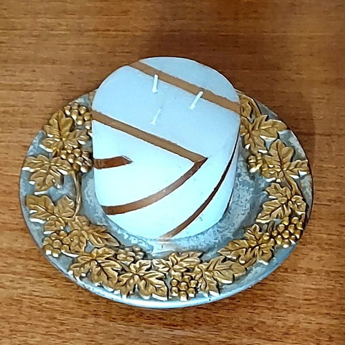 Christmas plate with candle new