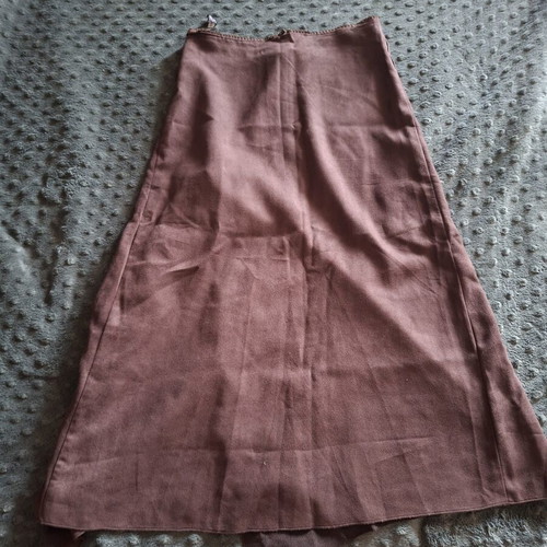 Fransa brown midi suede skirt like new, size S