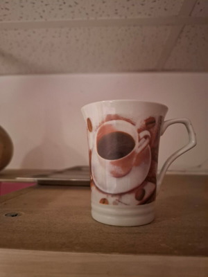 Porcelain tea cup with picture new