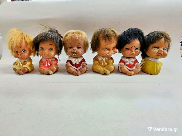 Vintage Moody Cuties 6 Baby Dolls 1960's