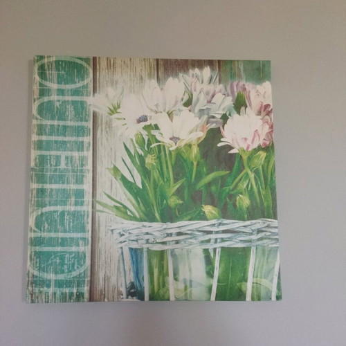 Square canvas with daisies like new 110x110