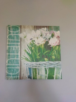 Square canvas with daisies like new 110x110